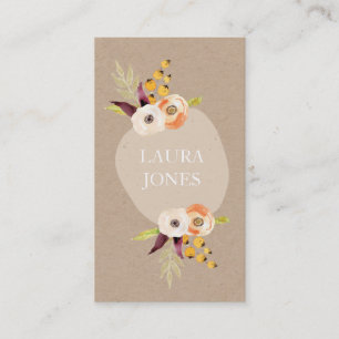 Automne Floral Pays Cartes de visite