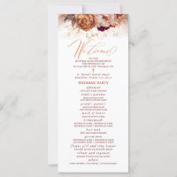 Automne Florals Programme de mariage catholique av