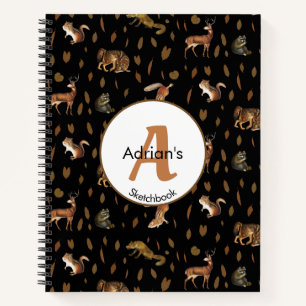 Automne Forêt Animaux Feuilles d'automne Carnet de