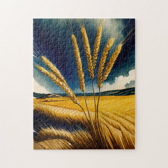 Automne Harvest Prairie Gold Puzzle (Vertical)