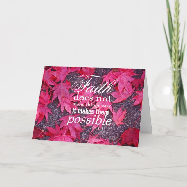 Automne laisse une carte de voeux inspirante (Devant)