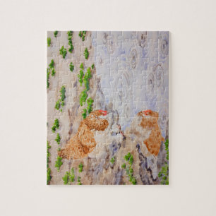 Automne le Puzzle de poulet 8" x 10"