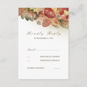 Automne Leaves Mariage RSVP