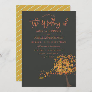Automne Mariage d'automne invitation personnalisée
