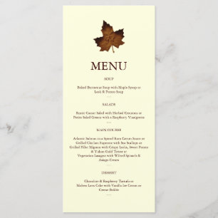 Automne Monogramme Menu en marron