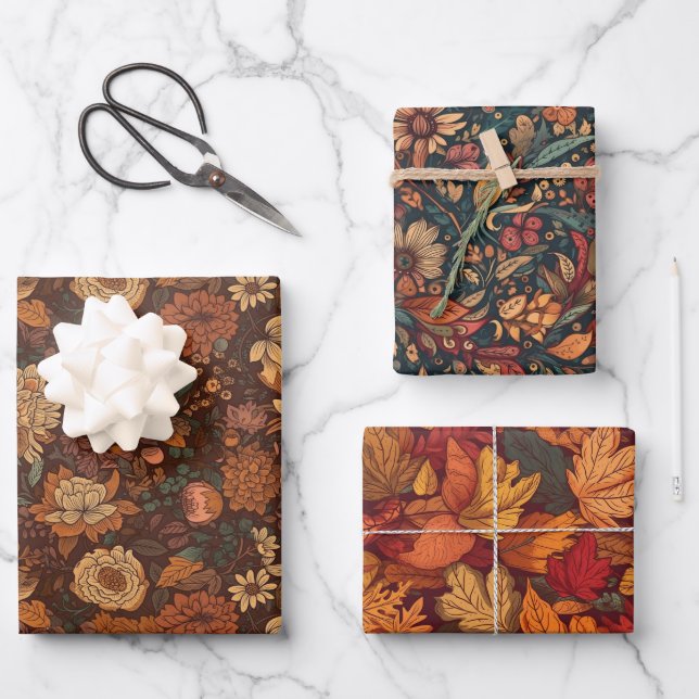 Automne Octobre Feuilles et fleurs (Recto)