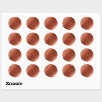 Automne Orange Script Monogramme Stickers cire Sce