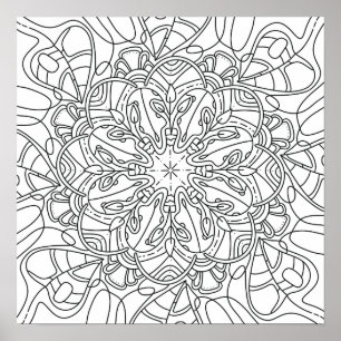 Automne paisible : Affiche de coloriage de feuilla