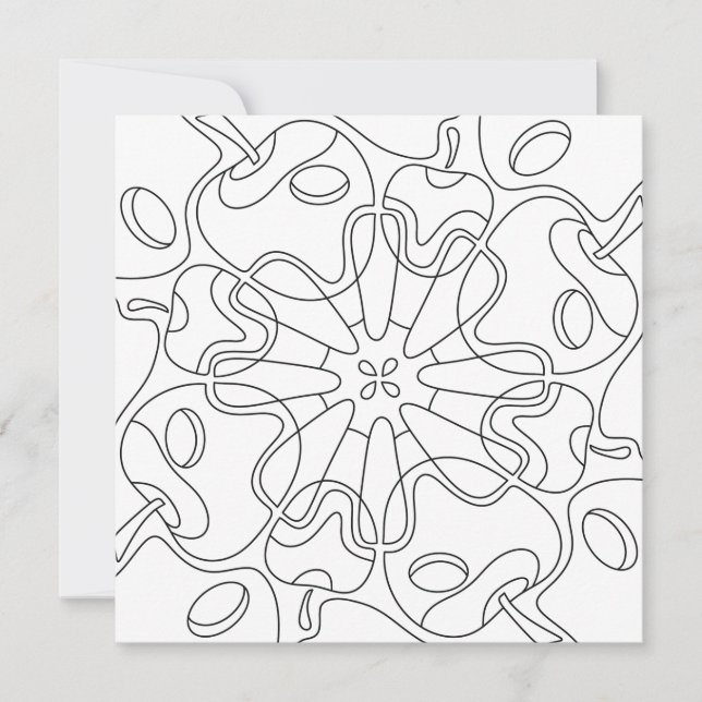 Automne paisible : Carte de coloriage Abstraite de (Devant)