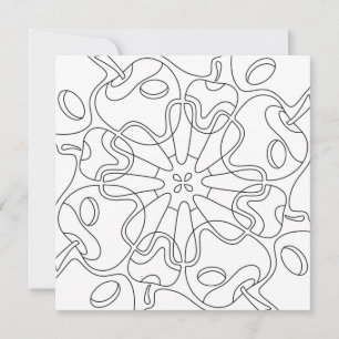 Automne paisible : Carte de coloriage Abstraite de