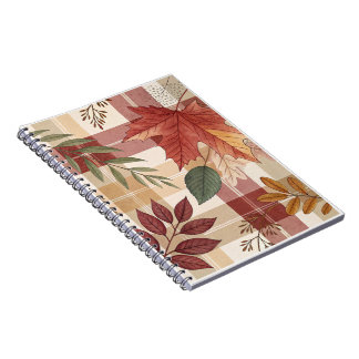 Automne Plaid & Feuille | Carnet photo Spiral conf