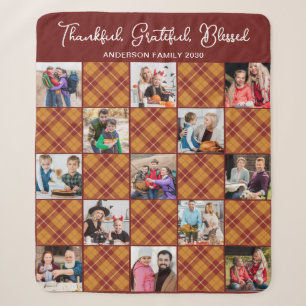 Automne Plaid Personnalisé Unique 13 Photo Collage