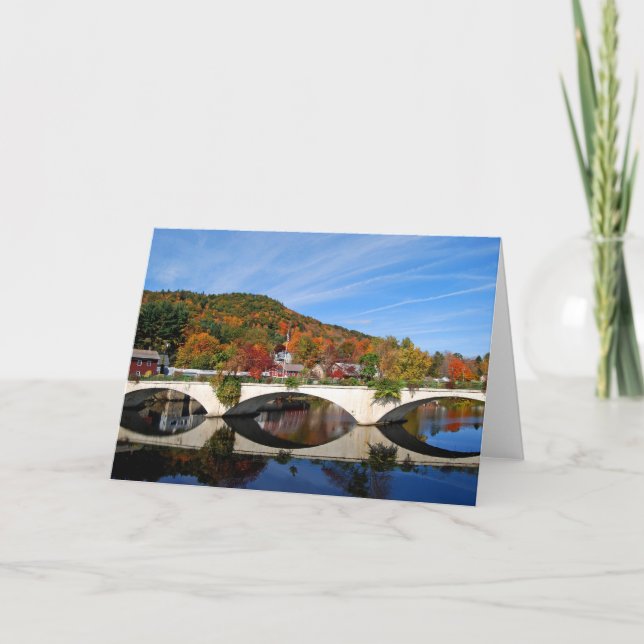 Automne - Pont des Fleurs carte pour notes (Devant)