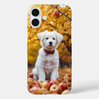 Automne Puppy Bliss iPhone 16 Coque