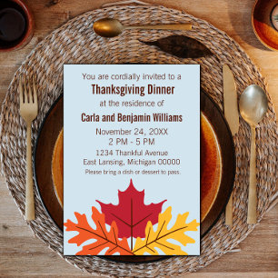 Automne quitte Thanksgiving Invitation