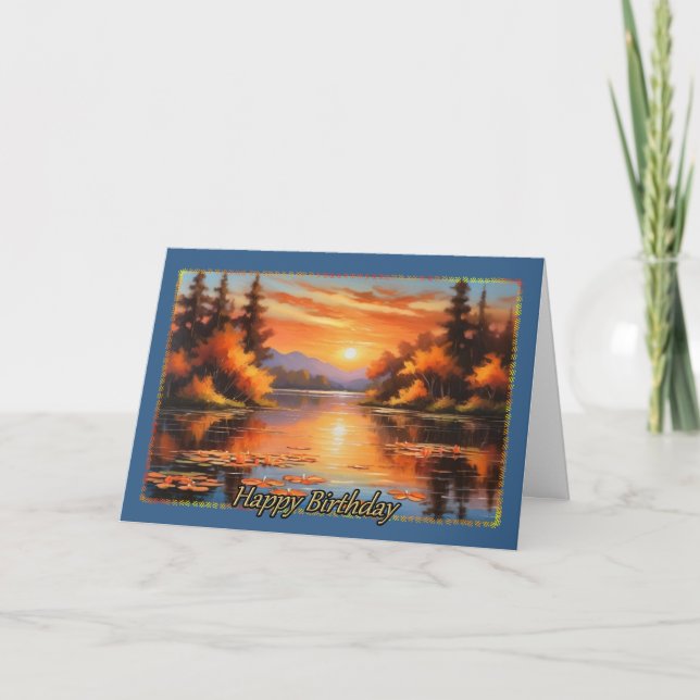 Automne Réflexions Carte d'anniversaire de la femm (Devant)