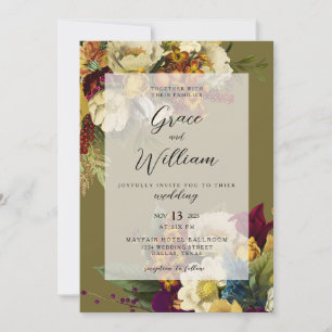 Automne romantique automne Faire-part de mariage f