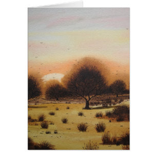 automne rustique bois rural paysage carte d'art