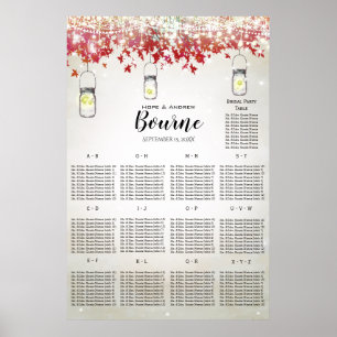 Automne Rustique Pays Arbre Rouge Tableau des sièg