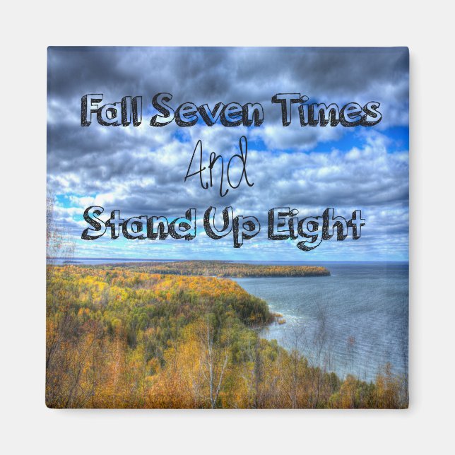 Automne Sept Fois Se Lever Huit Magnet (Devant)