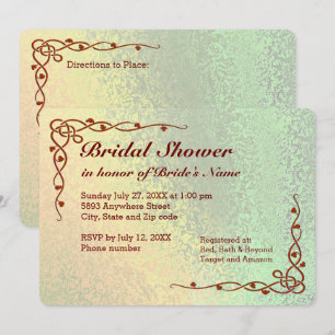 Automne Shades vert Jaune nuptiale Invitation