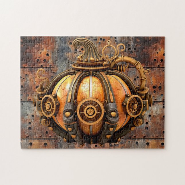 Automne Steampunk Citrouille Puzzle (Horizontal)