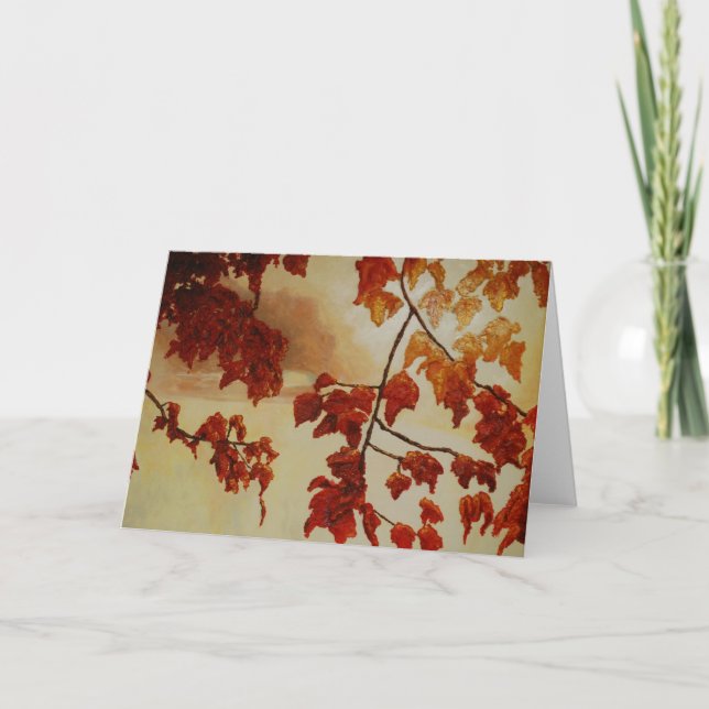 Automne Sunrise Carte de voeux Artiste Alison Galv (Devant)