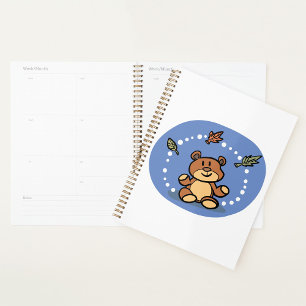 Automne Teddy Bear Spiral Planner
