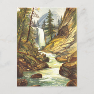 Automne, Vallée de Yosemite, Carte postale Vintage
