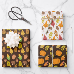 Automne Woodland Citrouille Feuille Thanksgiving