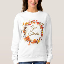 Automne Wreath Donner Merci sweatshirt