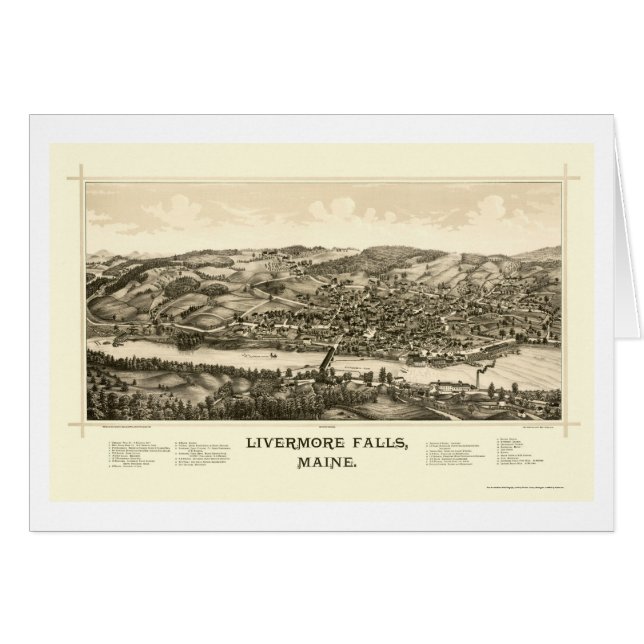 Automnes de Livermore, JE carte panoramique - 1889 (Devant horizontal)