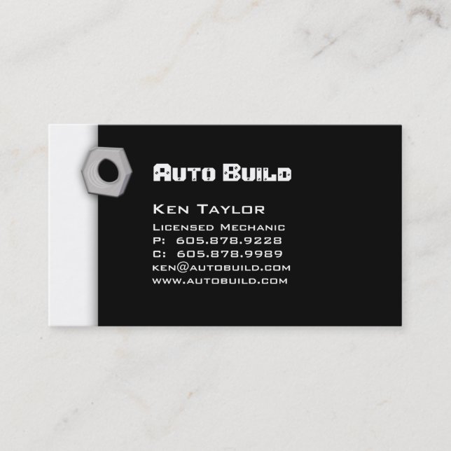 Automobile / Auto Mechanic Business Card 2 (Front)