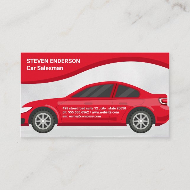 Automobile | Car Services Business Card (Front)