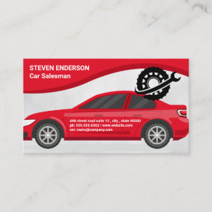 Automobile   Car Services   Wrench Tire Business Card
