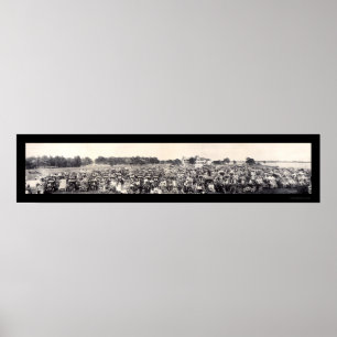 Automobile Panorama Photo 1909 Poster