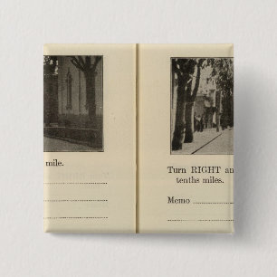 Automobile Roads, NY 2 Inch Square Button