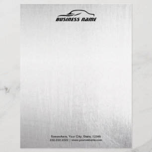 Automotive Auto Car Professional Metal Background Letterhead