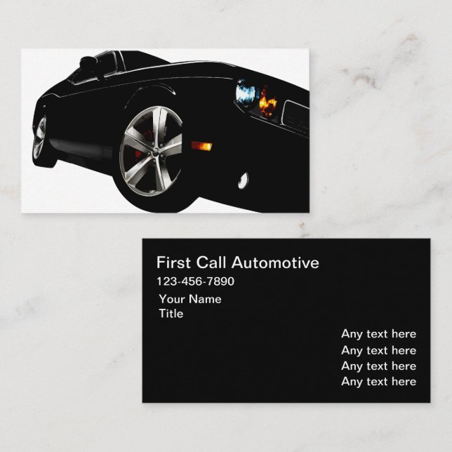 Automotive Business Cards Design Template (Front/Back)