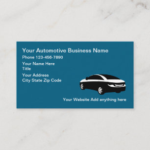 Automotive Business Cards Simple Layout