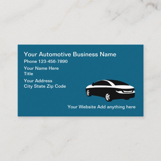 Automotive Business Cards Simple Layout (Front)