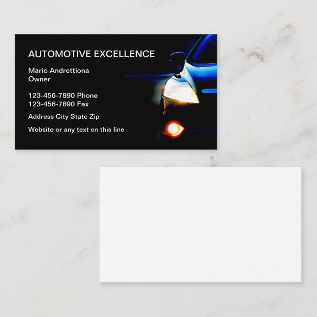 Automotive Business Services Business Card (Front/Back)
