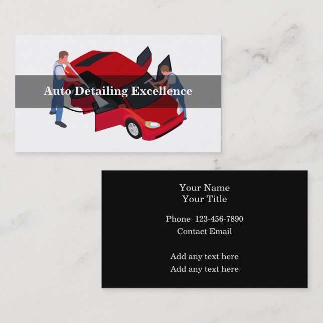 Automotive Car Detailing Business Cards new (Front/Back)