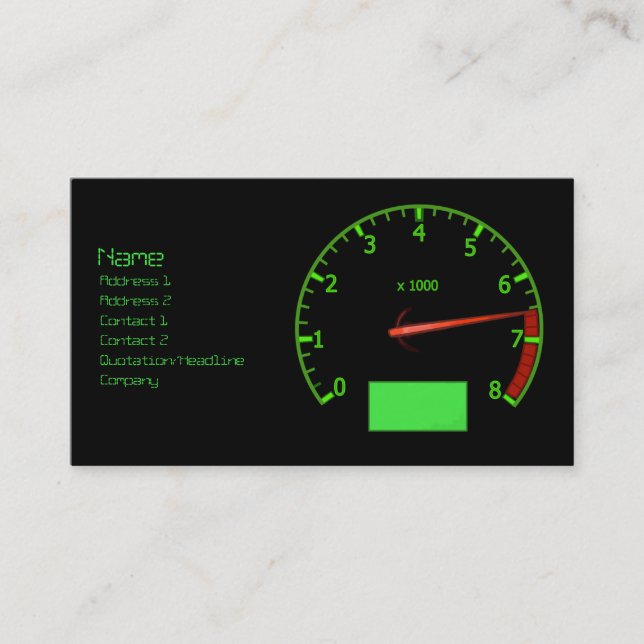 Automotive Car Mechanic Business Card (Front)