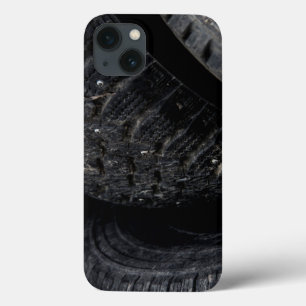 Automotive Car old tires Black Road trips  iPhone 13 Case