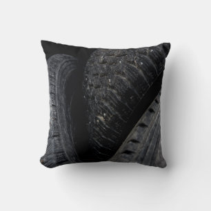 Automotive Car old tires Black Road trips  Throw Pillow