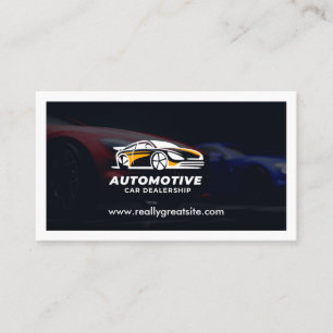 Automotive Car Wash & Auto Detailing QR Code  Business Card
