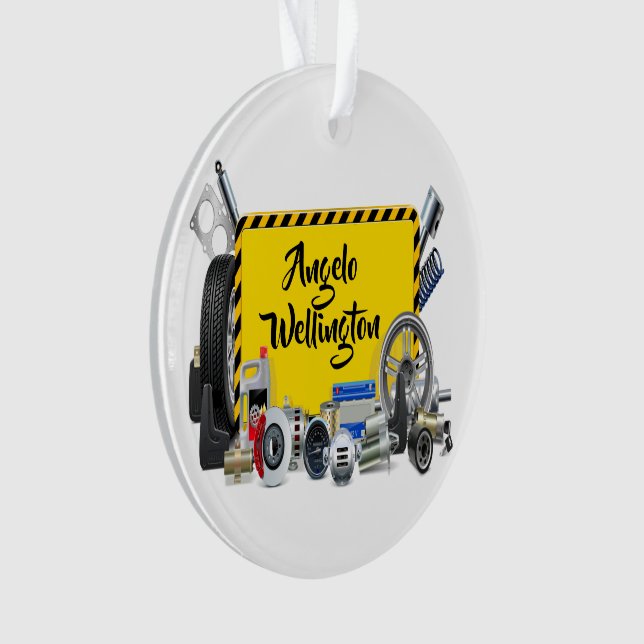 Automotive, Cars, Dad's Garage Ornament (Front)