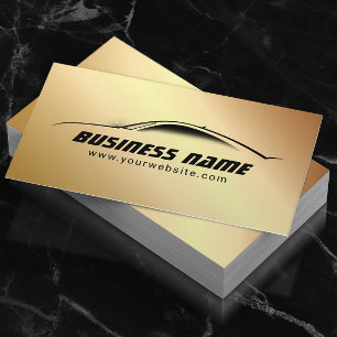 Automotive Cool Gold Car Business Card
