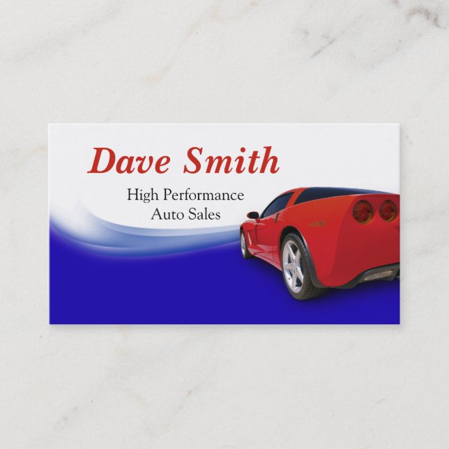 Automotive Dealer and Service Business Card (Front)